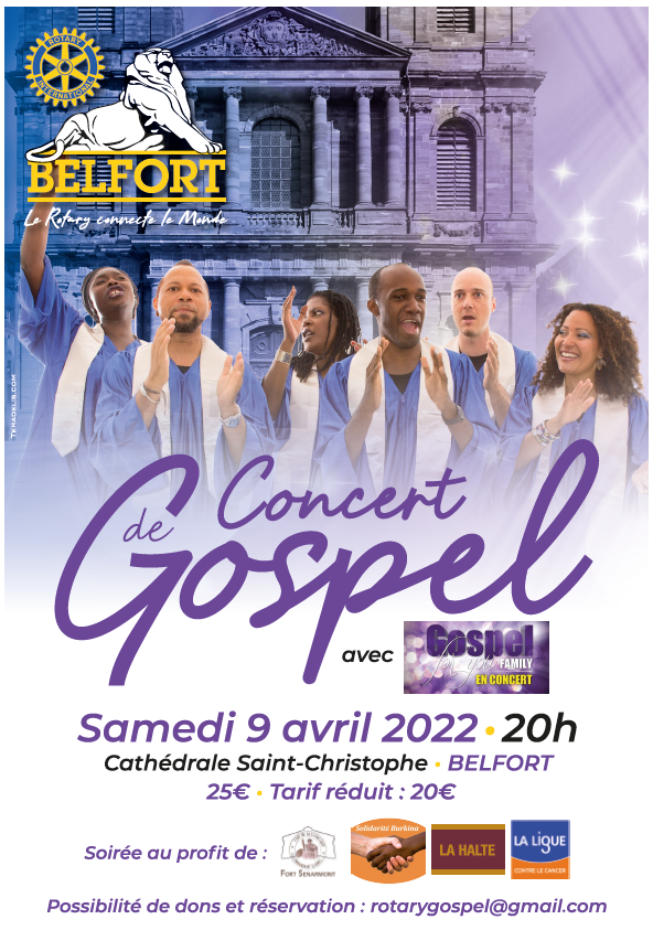 Concert de Gospel samedi 9 avril à 20h à la Cathédrale Saint-Christophe